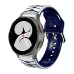 سوار ساعة من السيليكون بنقشة منحنية، لساعات Samsung Galaxy Watch 4 مقاس 44 مم، 40 مم، Samsung Galaxy Watch 4 Classic مقاس 42 مم