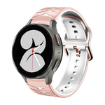 سوار ساعة من السيليكون بنقشة منحنية، لساعات Samsung Galaxy Watch 4 مقاس 44 مم، 40 مم، Samsung Galaxy Watch 4 Classic مقاس 42 مم