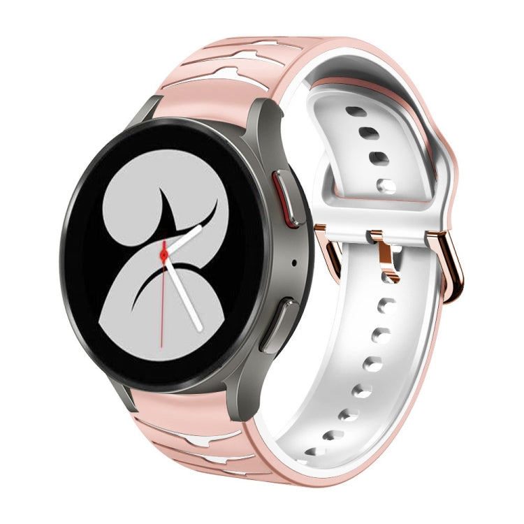 سوار ساعة من السيليكون بنقشة منحنية، لساعات Samsung Galaxy Watch 4 مقاس 44 مم، 40 مم، Samsung Galaxy Watch 4 Classic مقاس 42 مم