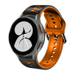 سوار ساعة من السيليكون بنقشة منحنية، لساعات Samsung Galaxy Watch 4 مقاس 44 مم، 40 مم، Samsung Galaxy Watch 4 Classic مقاس 42 مم