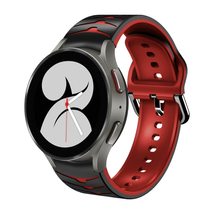 سوار ساعة من السيليكون بنقشة منحنية، لساعات Samsung Galaxy Watch 4 مقاس 44 مم، 40 مم، Samsung Galaxy Watch 4 Classic مقاس 42 مم