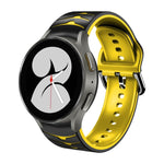 سوار ساعة من السيليكون بنقشة منحنية، لساعات Samsung Galaxy Watch 4 مقاس 44 مم، 40 مم، Samsung Galaxy Watch 4 Classic مقاس 42 مم
