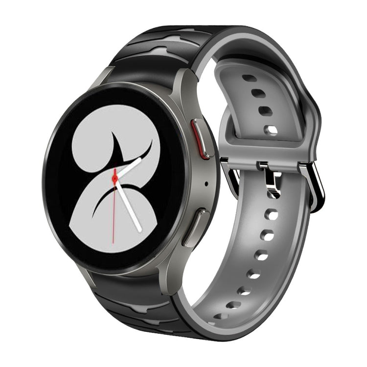 سوار ساعة من السيليكون بنقشة منحنية، لساعات Samsung Galaxy Watch 4 مقاس 44 مم، 40 مم، Samsung Galaxy Watch 4 Classic مقاس 42 مم