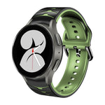 سوار ساعة من السيليكون بنقشة منحنية، لساعات Samsung Galaxy Watch 4 مقاس 44 مم، 40 مم، Samsung Galaxy Watch 4 Classic مقاس 42 مم