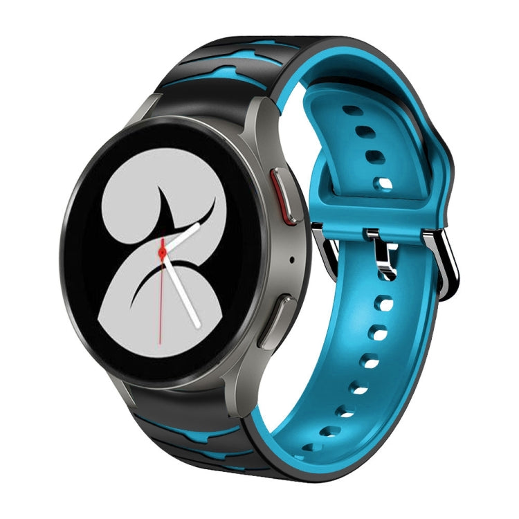 سوار ساعة من السيليكون بنقشة منحنية، لساعات Samsung Galaxy Watch 4 مقاس 44 مم، 40 مم، Samsung Galaxy Watch 4 Classic مقاس 42 مم