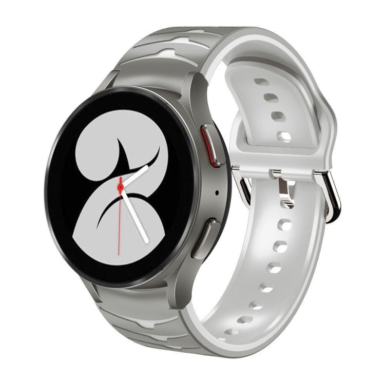 سوار ساعة من السيليكون بنقشة منحنية، لساعات Samsung Galaxy Watch 4 مقاس 44 مم، 40 مم، Samsung Galaxy Watch 4 Classic مقاس 42 مم