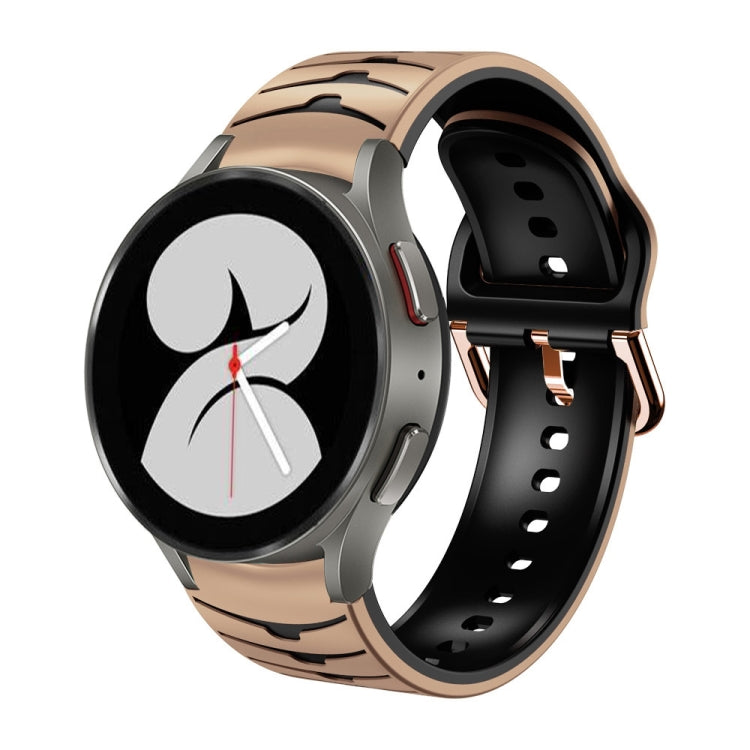 سوار ساعة من السيليكون بنقشة منحنية، لساعات Samsung Galaxy Watch 4 مقاس 44 مم، 40 مم، Samsung Galaxy Watch 4 Classic مقاس 42 مم