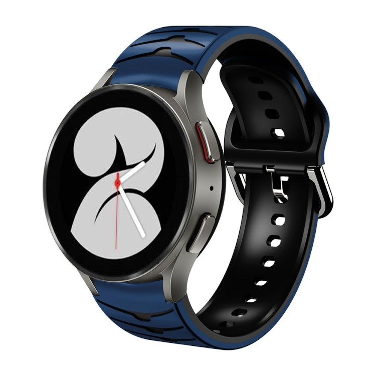 سوار ساعة من السيليكون بنقشة منحنية، لساعات Samsung Galaxy Watch 4 مقاس 44 مم، 40 مم، Samsung Galaxy Watch 4 Classic مقاس 42 مم