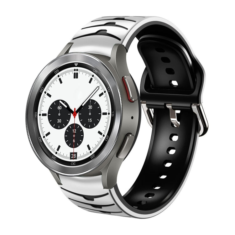 سوار ساعة من السيليكون بنقشة منحنية، لساعات Samsung Galaxy Watch 4 مقاس 44 مم، 40 مم، Samsung Galaxy Watch 4 Classic مقاس 42 مم