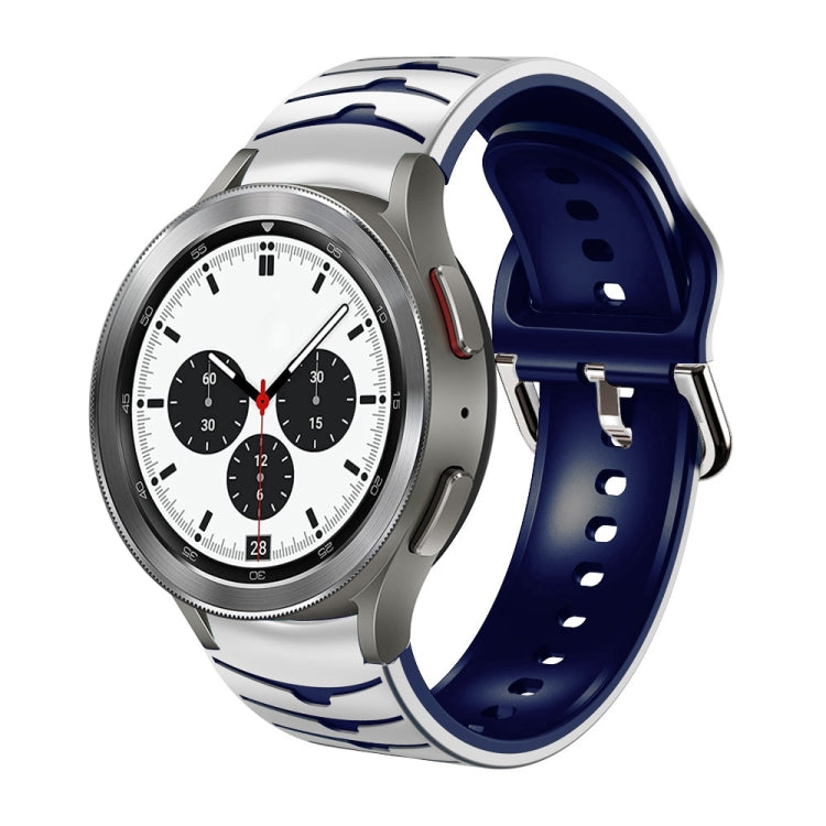 سوار ساعة من السيليكون بنقشة منحنية، لساعات Samsung Galaxy Watch 4 مقاس 44 مم، 40 مم، Samsung Galaxy Watch 4 Classic مقاس 42 مم