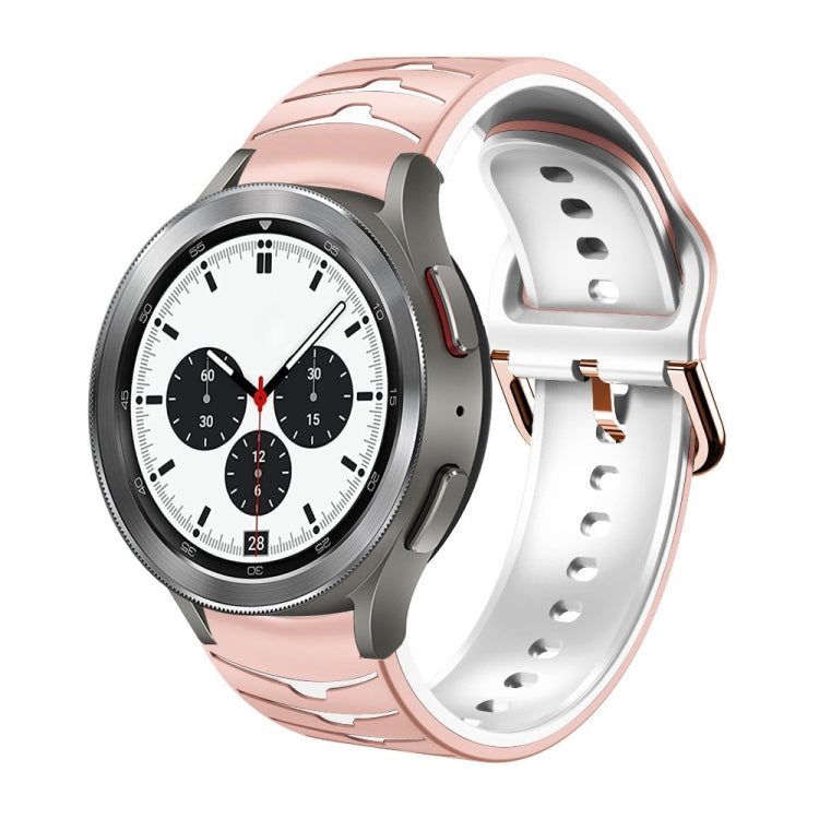سوار ساعة من السيليكون بنقشة منحنية، لساعات Samsung Galaxy Watch 4 مقاس 44 مم، 40 مم، Samsung Galaxy Watch 4 Classic مقاس 42 مم