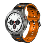 سوار ساعة من السيليكون بنقشة منحنية، لساعات Samsung Galaxy Watch 4 مقاس 44 مم، 40 مم، Samsung Galaxy Watch 4 Classic مقاس 42 مم