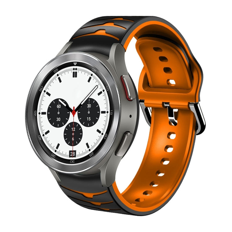 سوار ساعة من السيليكون بنقشة منحنية، لساعات Samsung Galaxy Watch 4 مقاس 44 مم، 40 مم، Samsung Galaxy Watch 4 Classic مقاس 42 مم