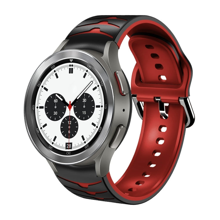 سوار ساعة من السيليكون بنقشة منحنية، لساعات Samsung Galaxy Watch 4 مقاس 44 مم، 40 مم، Samsung Galaxy Watch 4 Classic مقاس 42 مم