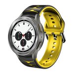سوار ساعة من السيليكون بنقشة منحنية، لساعات Samsung Galaxy Watch 4 مقاس 44 مم، 40 مم، Samsung Galaxy Watch 4 Classic مقاس 42 مم