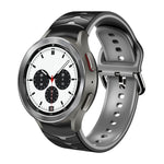 سوار ساعة من السيليكون بنقشة منحنية، لساعات Samsung Galaxy Watch 4 مقاس 44 مم، 40 مم، Samsung Galaxy Watch 4 Classic مقاس 42 مم