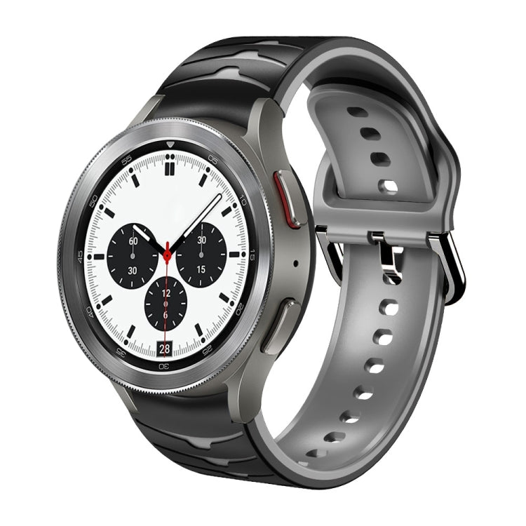 سوار ساعة من السيليكون بنقشة منحنية، لساعات Samsung Galaxy Watch 4 مقاس 44 مم، 40 مم، Samsung Galaxy Watch 4 Classic مقاس 42 مم
