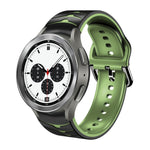 سوار ساعة من السيليكون بنقشة منحنية، لساعات Samsung Galaxy Watch 4 مقاس 44 مم، 40 مم، Samsung Galaxy Watch 4 Classic مقاس 42 مم
