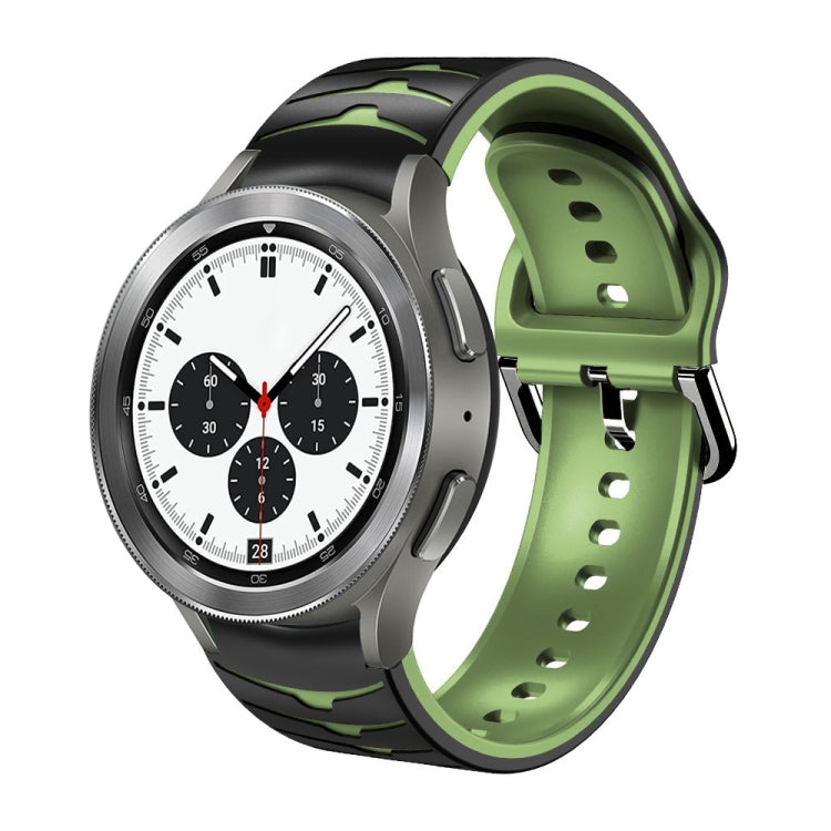 سوار ساعة من السيليكون بنقشة منحنية، لساعات Samsung Galaxy Watch 4 مقاس 44 مم، 40 مم، Samsung Galaxy Watch 4 Classic مقاس 42 مم