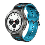 سوار ساعة من السيليكون بنقشة منحنية، لساعات Samsung Galaxy Watch 4 مقاس 44 مم، 40 مم، Samsung Galaxy Watch 4 Classic مقاس 42 مم