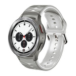 سوار ساعة من السيليكون بنقشة منحنية، لساعات Samsung Galaxy Watch 4 مقاس 44 مم، 40 مم، Samsung Galaxy Watch 4 Classic مقاس 42 مم