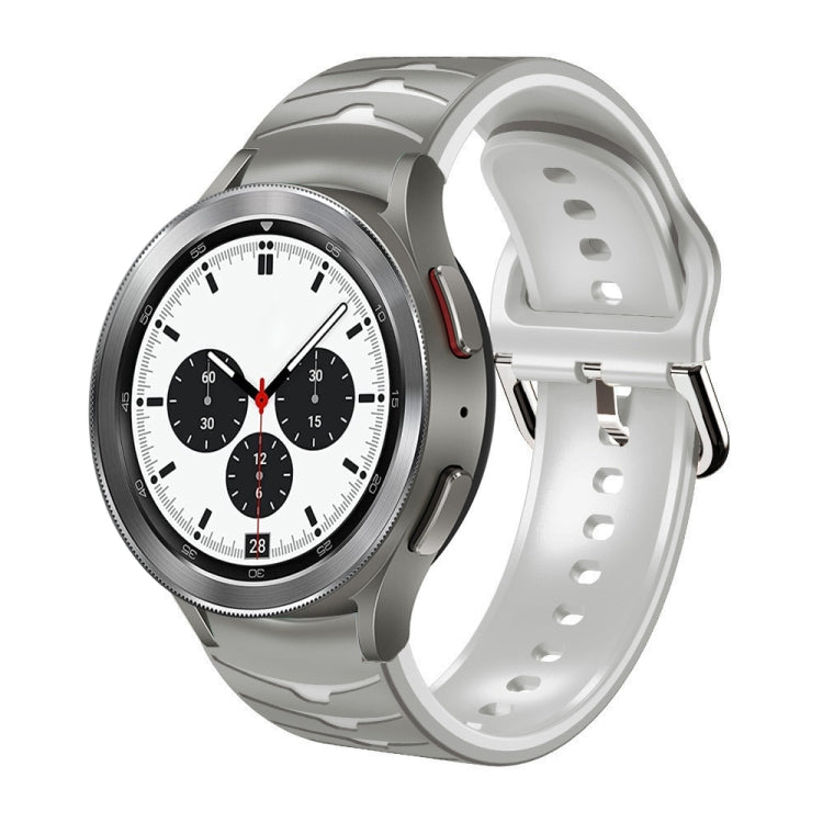 سوار ساعة من السيليكون بنقشة منحنية، لساعات Samsung Galaxy Watch 4 مقاس 44 مم، 40 مم، Samsung Galaxy Watch 4 Classic مقاس 42 مم