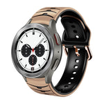 سوار ساعة من السيليكون بنقشة منحنية، لساعات Samsung Galaxy Watch 4 مقاس 44 مم، 40 مم، Samsung Galaxy Watch 4 Classic مقاس 42 مم