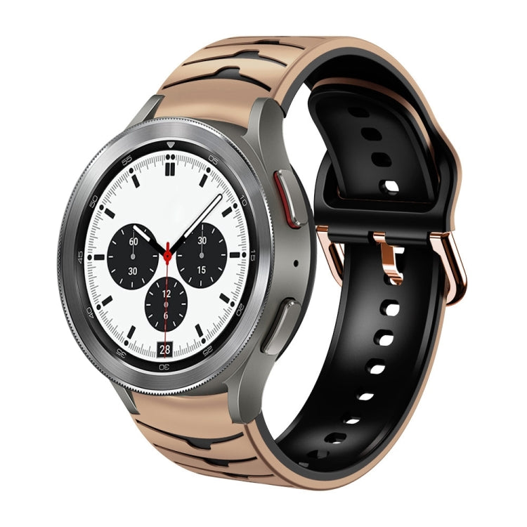 سوار ساعة من السيليكون بنقشة منحنية، لساعات Samsung Galaxy Watch 4 مقاس 44 مم، 40 مم، Samsung Galaxy Watch 4 Classic مقاس 42 مم