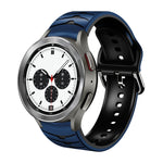 سوار ساعة من السيليكون بنقشة منحنية، لساعات Samsung Galaxy Watch 4 مقاس 44 مم، 40 مم، Samsung Galaxy Watch 4 Classic مقاس 42 مم