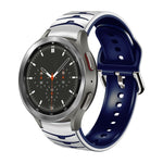 سوار ساعة من السيليكون بنقشة منحنية، لساعات Samsung Galaxy Watch 4 Classic مقاس 46 مم