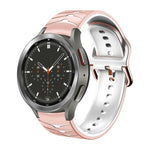 سوار ساعة من السيليكون بنقشة منحنية، لساعات Samsung Galaxy Watch 4 Classic مقاس 46 مم