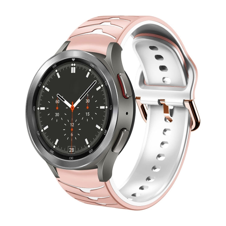 سوار ساعة من السيليكون بنقشة منحنية، لساعات Samsung Galaxy Watch 4 Classic مقاس 46 مم