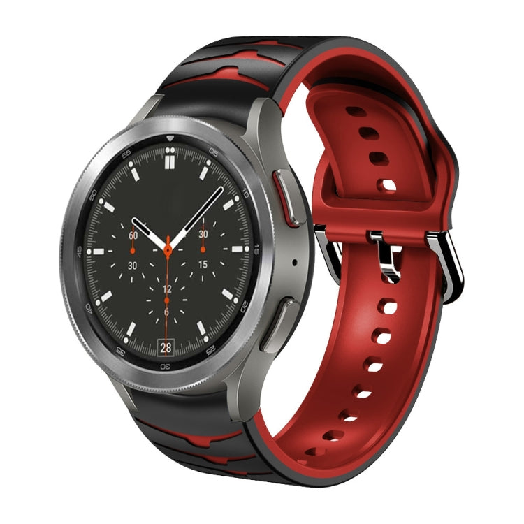 سوار ساعة من السيليكون بنقشة منحنية، لساعات Samsung Galaxy Watch 4 Classic مقاس 46 مم