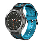 سوار ساعة من السيليكون بنقشة منحنية، لساعات Samsung Galaxy Watch 4 Classic مقاس 46 مم