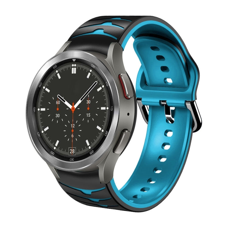 سوار ساعة من السيليكون بنقشة منحنية، لساعات Samsung Galaxy Watch 4 Classic مقاس 46 مم