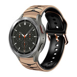 سوار ساعة من السيليكون بنقشة منحنية، لساعات Samsung Galaxy Watch 4 Classic مقاس 46 مم