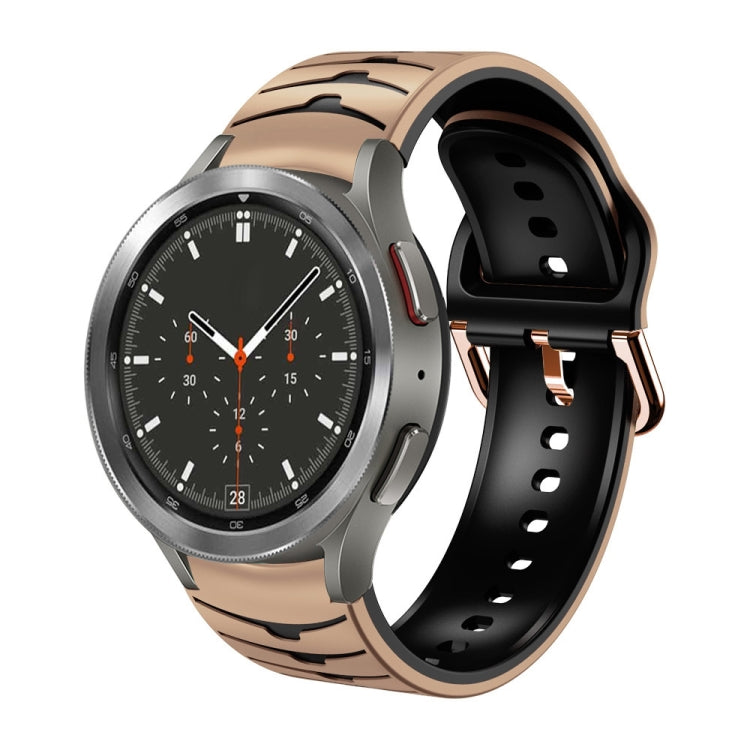 سوار ساعة من السيليكون بنقشة منحنية، لساعات Samsung Galaxy Watch 4 Classic مقاس 46 مم
