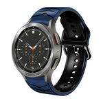 سوار ساعة من السيليكون بنقشة منحنية، لساعات Samsung Galaxy Watch 4 Classic مقاس 46 مم