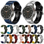 سوار ساعة من السيليكون بنقشة منحنية، لساعات Samsung Galaxy Watch 4 Classic مقاس 46 مم