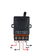 مفتاح تحكم لاسلكي صناعي عالمي عالي الطاقة منخفض الاستهلاك 30A 220V تيار متردد مع قناة