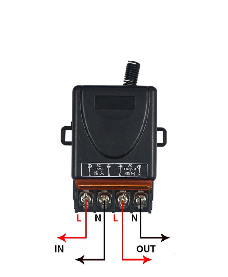 مفتاح تحكم لاسلكي صناعي عالمي عالي الطاقة منخفض الاستهلاك 30A 220V تيار متردد مع قناة