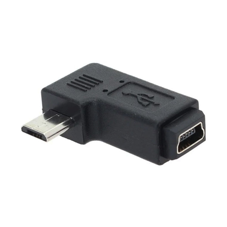 محول USB صغير بزاوية 90 درجة أنثى إلى Micro USB ذكر