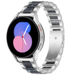 Interbead Resin Metal Watch Band, For Galaxy Watch 5 40 / 44mm, For Galaxy Watch 5 Pro 45mm, For Galaxy Watch 4 40 / 44mm