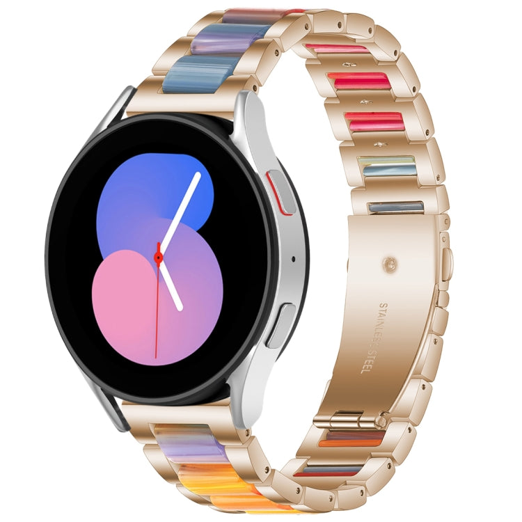 Interbead Resin Metal Watch Band, For Galaxy Watch 5 40 / 44mm, For Galaxy Watch 5 Pro 45mm, For Galaxy Watch 4 40 / 44mm