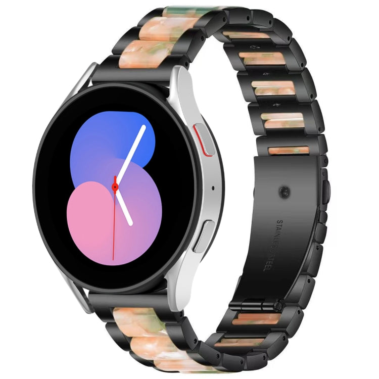 Interbead Resin Metal Watch Band, For Galaxy Watch 5 40 / 44mm, For Galaxy Watch 5 Pro 45mm, For Galaxy Watch 4 40 / 44mm