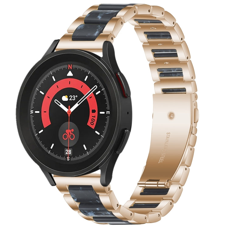Interbead Resin Metal Watch Band, For Galaxy Watch 5 40 / 44mm, For Galaxy Watch 5 Pro 45mm, For Galaxy Watch 4 40 / 44mm