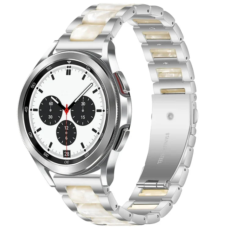 سوار ساعة معدني من الراتنج المتشابك، لسامسونج جالاكسي ووتش 4 كلاسيك 42 / 46مم