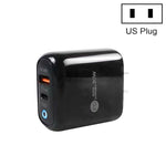 شاحن هاتف محمول PD04 بقوة PD20W + QC18W مع مؤشر LED، قابس الولايات المتحدة، قابس الولايات المتحدة