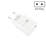 شاحن سريع صغير PD11 بمنفذ واحد PD3.0 USB-C / Type-C بقوة 20 واط لسلسلة iPhone / iPad، قابس الاتحاد الأوروبي، قابس الاتحاد الأوروبي