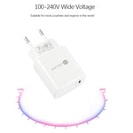 شاحن سريع صغير PD11 بمنفذ واحد PD3.0 USB-C / Type-C بقوة 20 واط لسلسلة iPhone / iPad، قابس الاتحاد الأوروبي، قابس الاتحاد الأوروبي